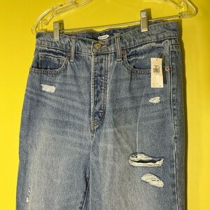 NWT Sky-hi Straight Extra High Rise Button Fly Jeans